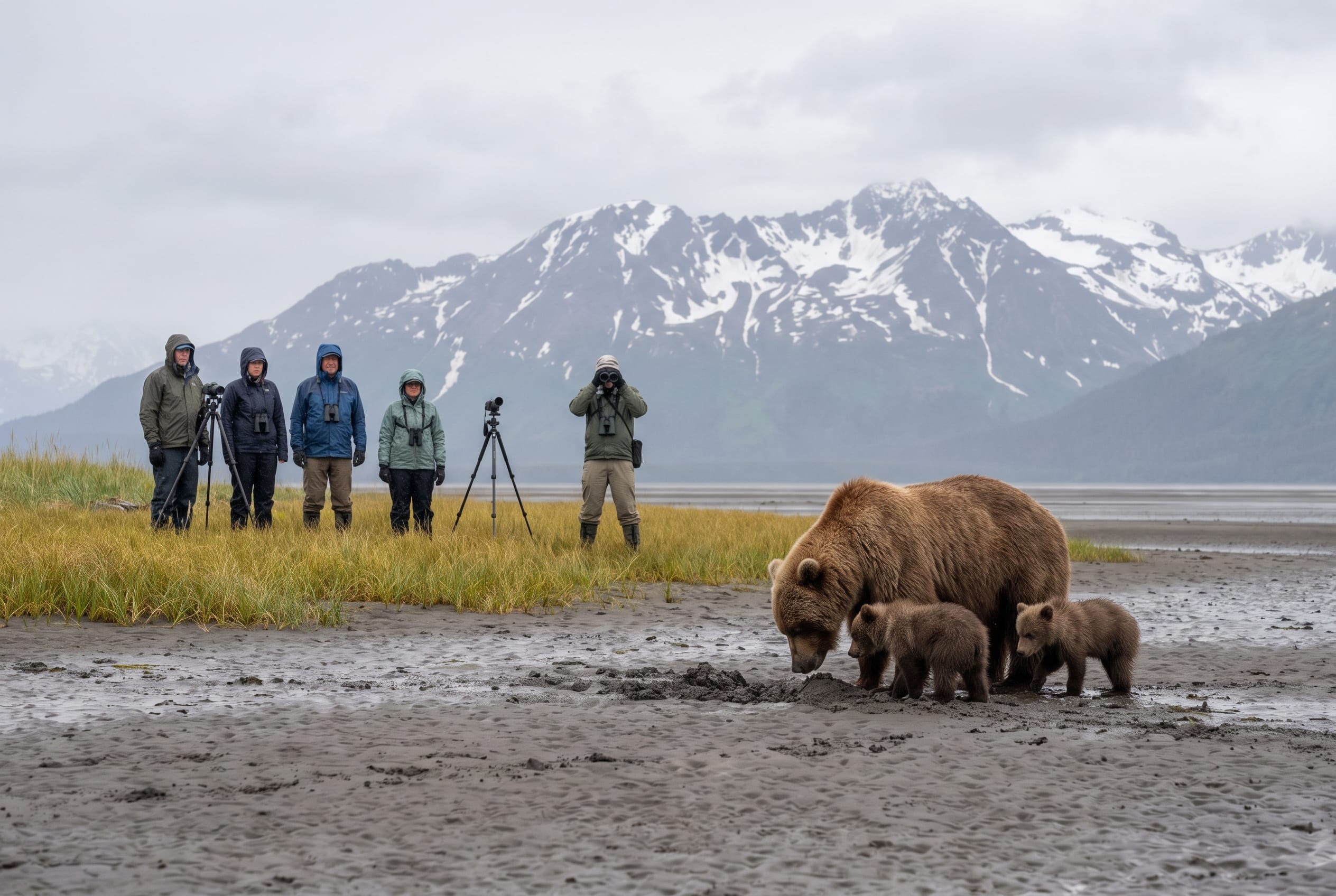 Bears at clam-digging distance.