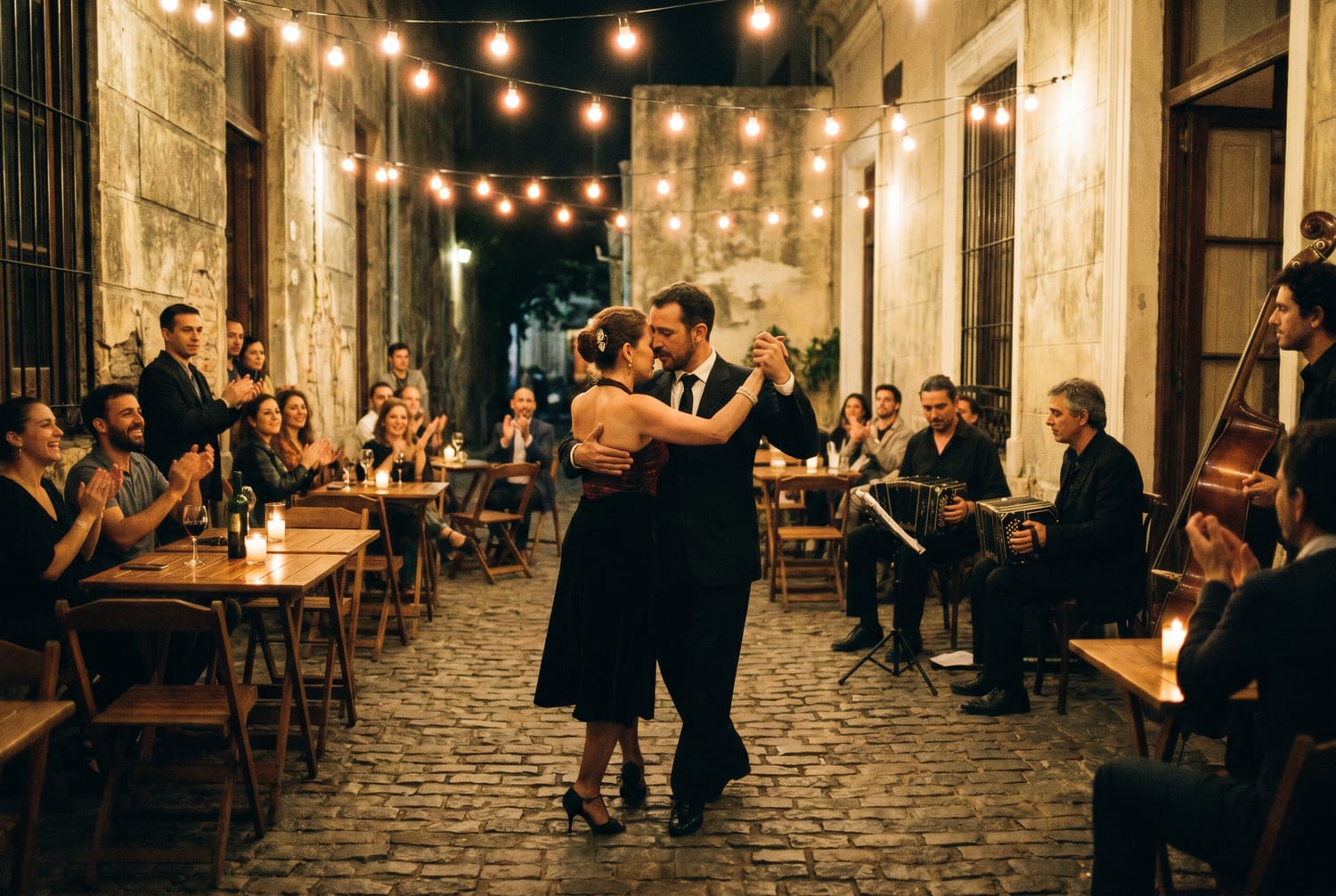 A courtyard milonga.