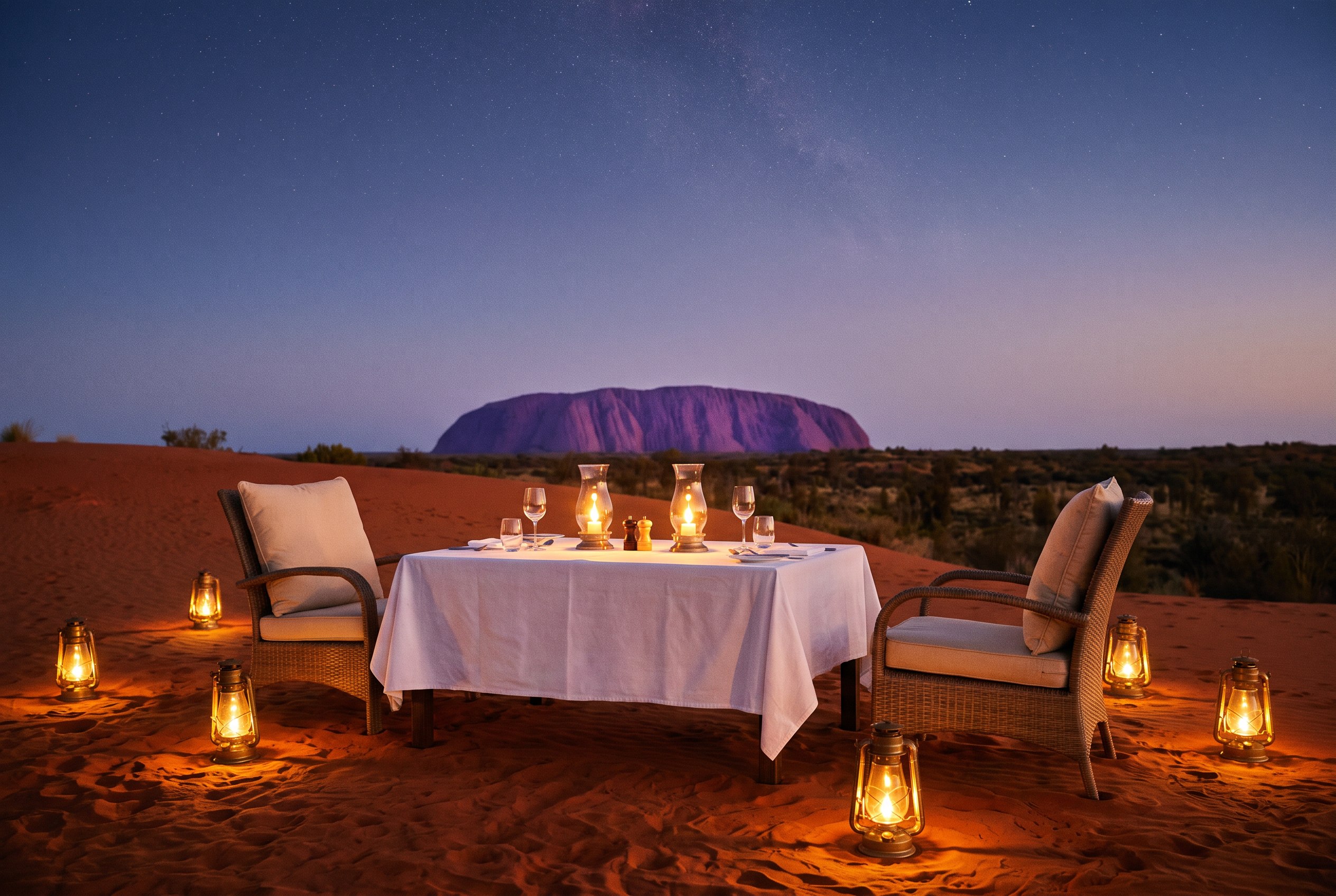 Dinner under the Milky Way.