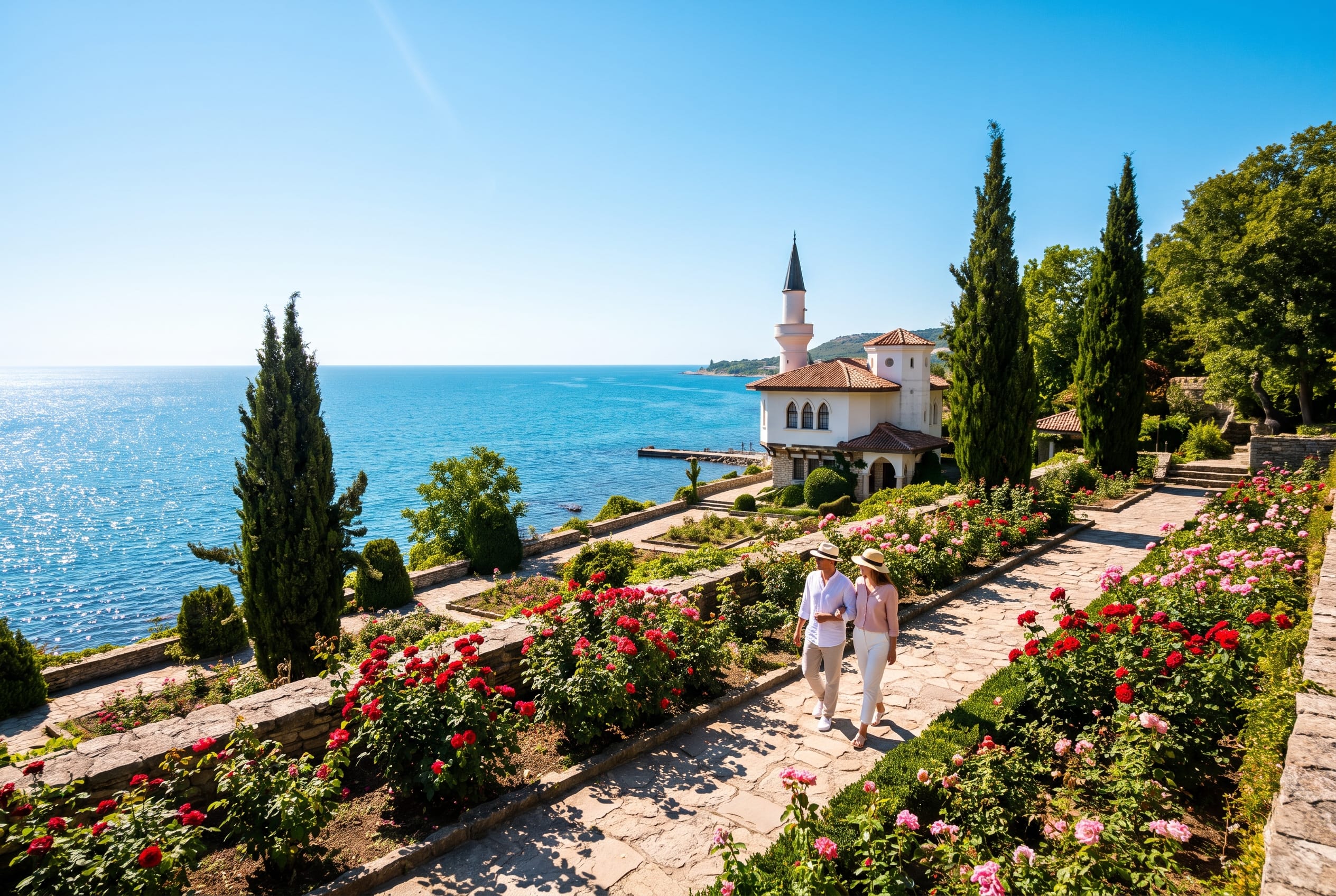 A queen’s garden by the sea.