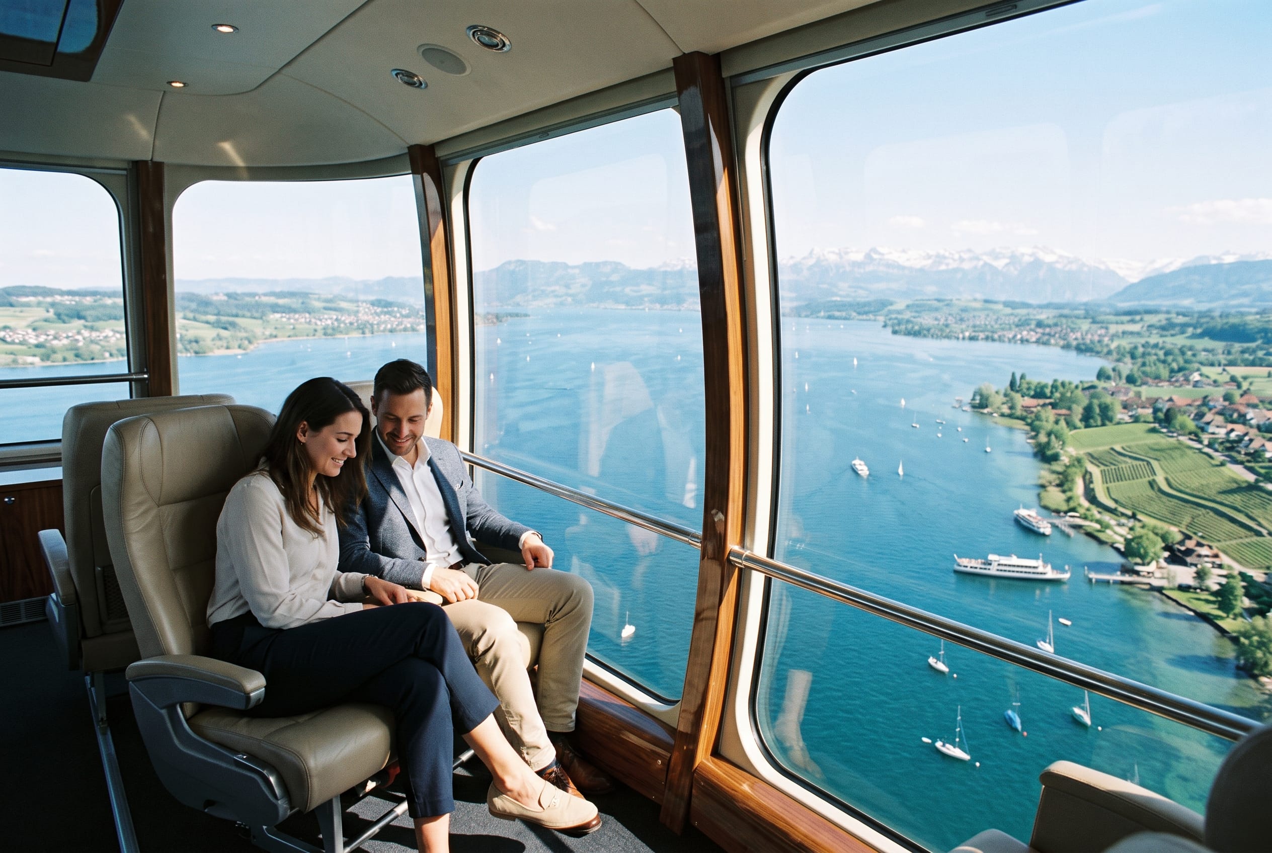 Lake Constance from a Zeppelin.