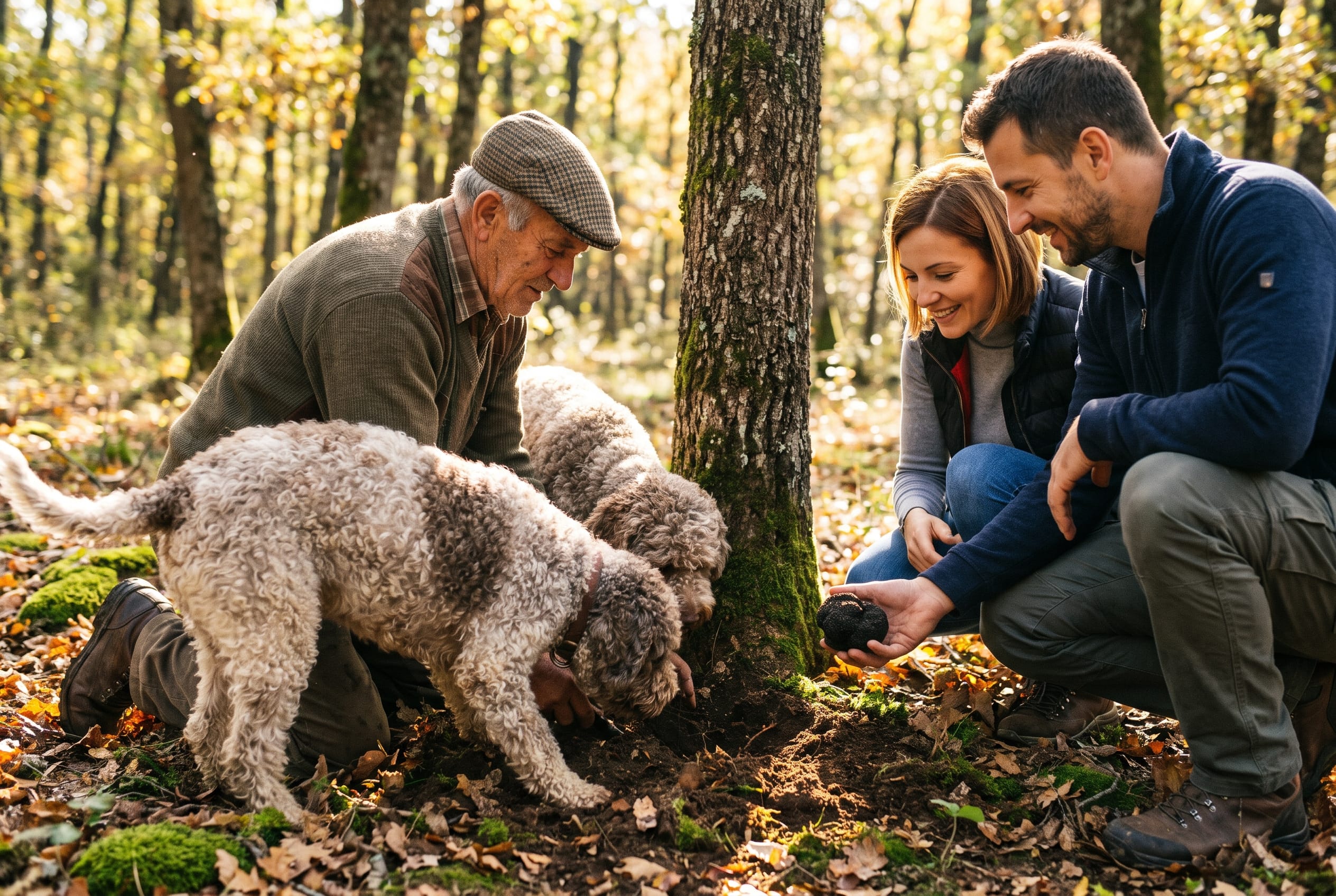 A truffle hunt with the dogs.