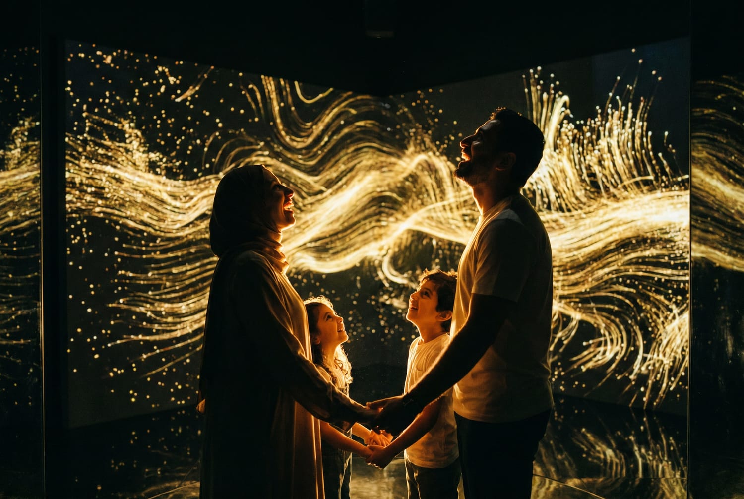 Rooms made of light.