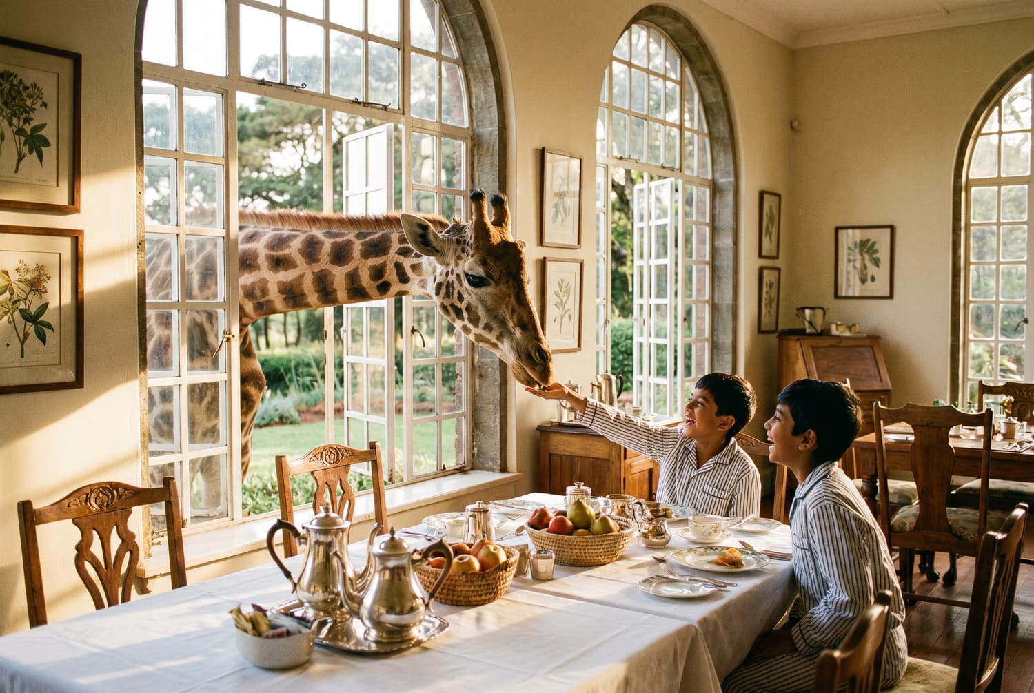 Breakfast has a visitor.