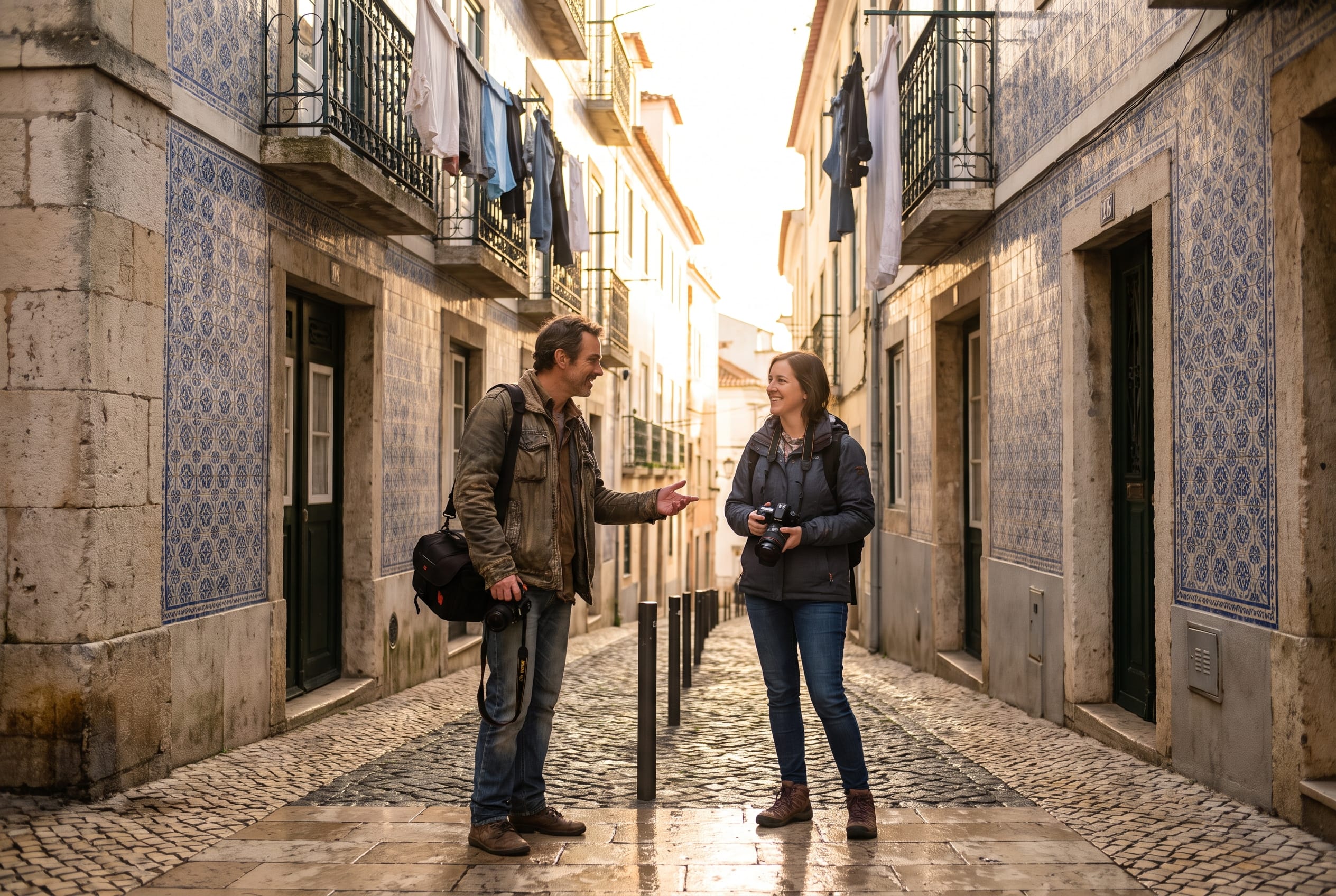 Lisbon, with a photographer.