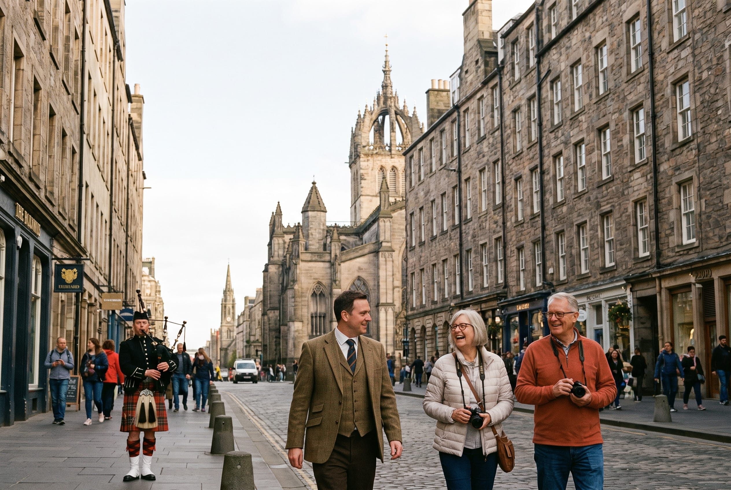 The Royal Mile, then the vaults.