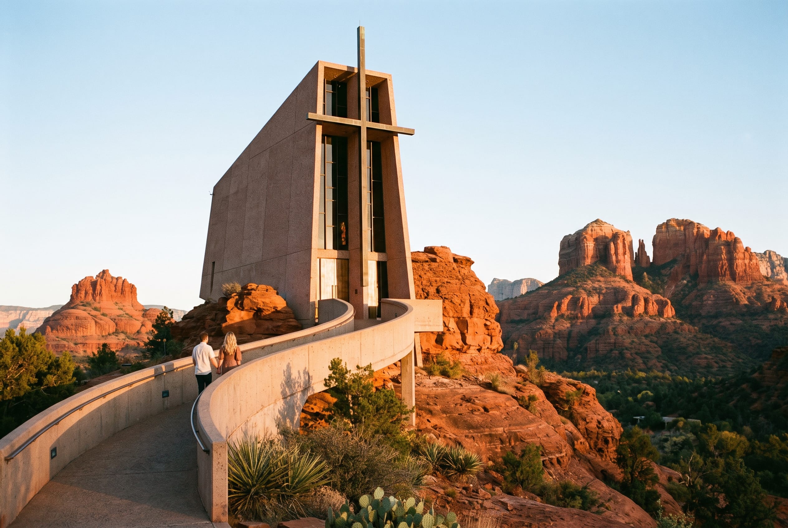Built into the rock.