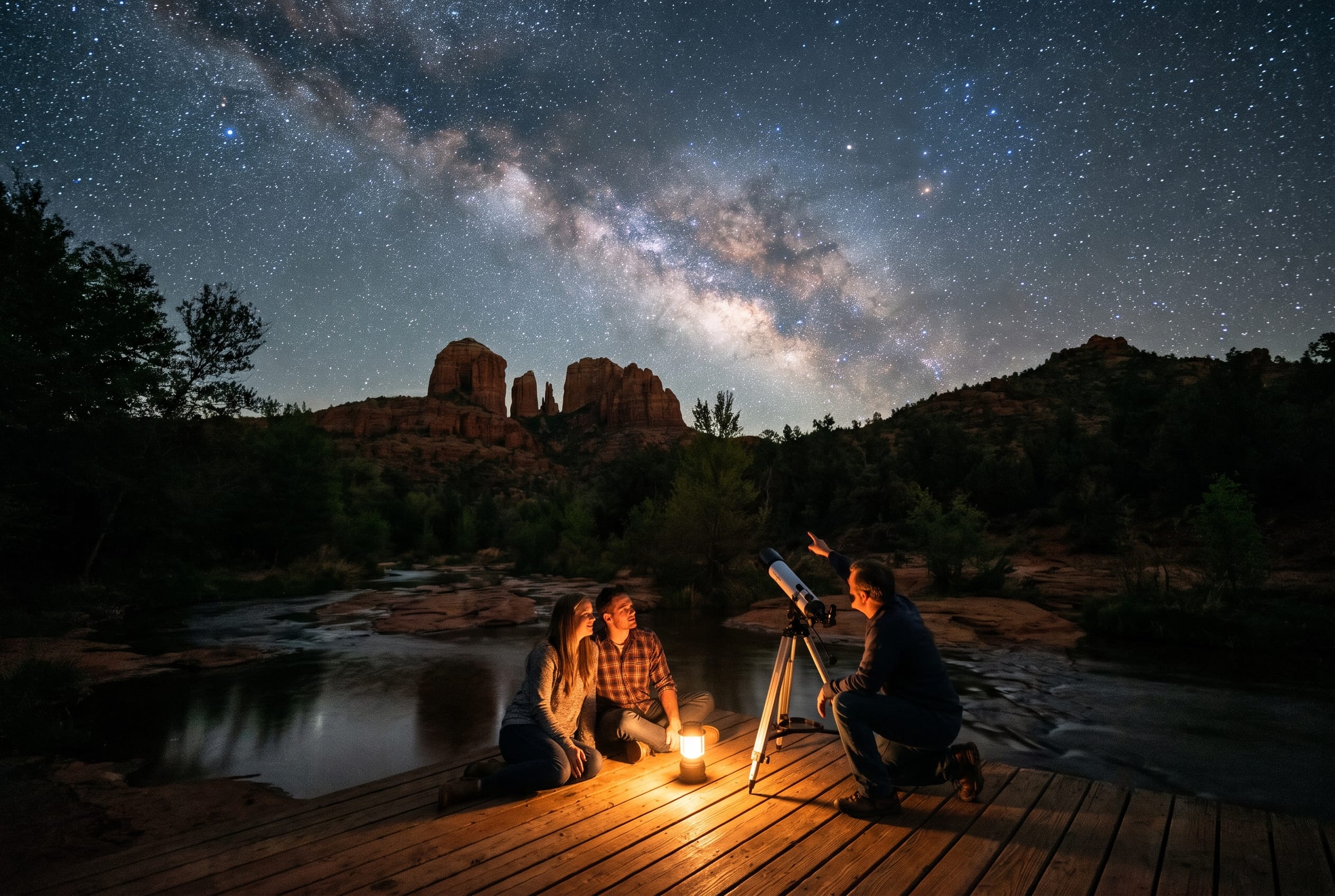 The Milky Way from the water.