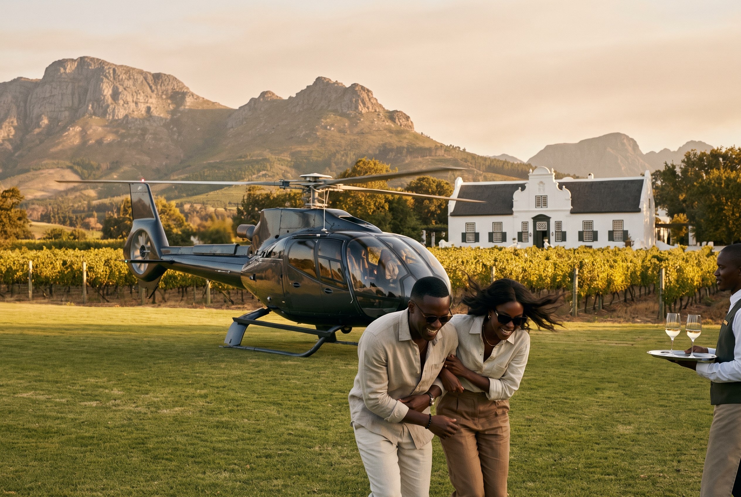 Arrive by air.